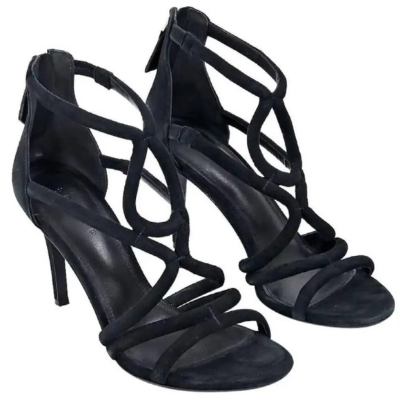 Sandro suede strappy heels size 8 - Picture 1 of 7